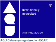 AQU Accredited institution stamp